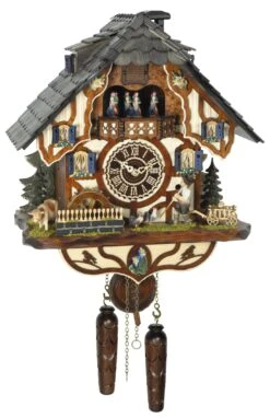 KU4266QMT - Quartz Musical Chalet W/Animated Wandering Boy