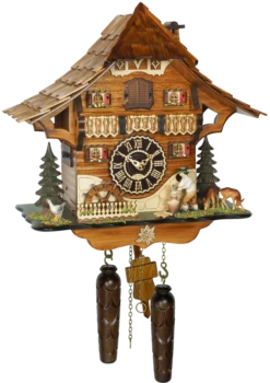KU4290QM - Quartz Musical Chalet Cuckoo W/ Wooden Chopper