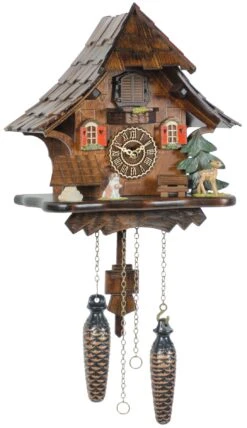 KU443QM - Quartz Musical Chalet With Dog, Deer & Bench