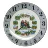 1-24 SW - Porcelain Plate Clock With Black Forest Scene