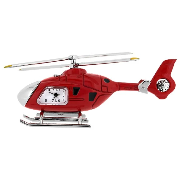 C12RD - Miniature Red Helicopter Clock 1 C12RD - Miniature Red Helicopter Clock