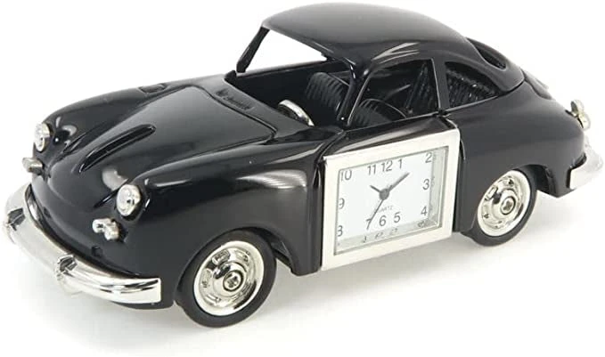 C3272BK - Vintage Black Sports Car Mini Clock 1 C3272BK - Vintage Black Sports Car Mini Clock