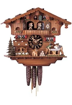 KU6219M- 1 Day Musical Cuckoo Clock With Sawers