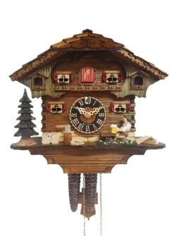 KU164 - 1 Day Chalet Cuckoo Clock With Beer Drinker