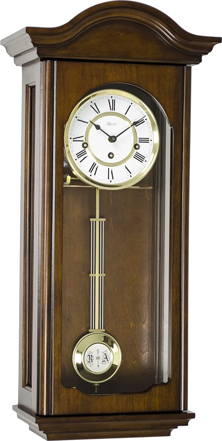 70815-Q10341 - Hermle Brooke Wall Clock In Antique Walnut 1 70815-Q10341 - Hermle Brooke Wall Clock In Antique Walnut