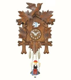 70P - 5 Leaf 1 Bird Key Wind Novelty Clock