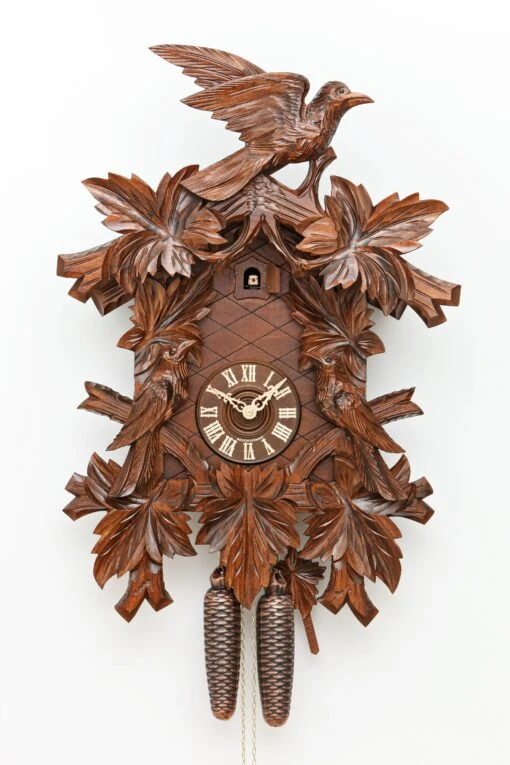 KU846ex - 8D/2W 7 Leaf 3 Bird Cuckoo Clock -Cheap Clocks Store 846