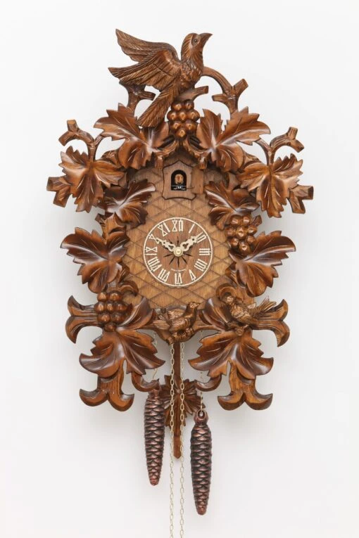 KU847ex - 8D/2W Cuckoo Clock With Maple Leaves & Grapes -Cheap Clocks Store 847