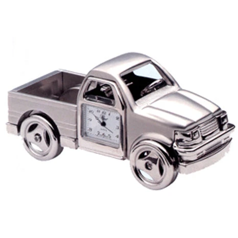 848 - Silver Pickup Truck Miniature Clock 1 848 - Silver Pickup Truck Miniature Clock