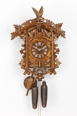 KU849ex - 8D/2W Antique Style Cuckoo With Maple Leaves & Birds