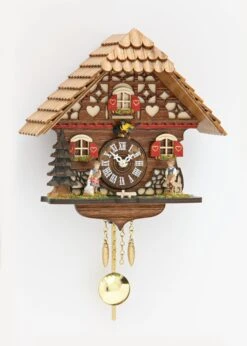2054PQ - Novelty Chalet Cuckoo Clock With Boy And Girl