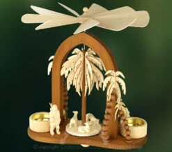 9930-420-2-3 - Pyramid With Nativity Scene