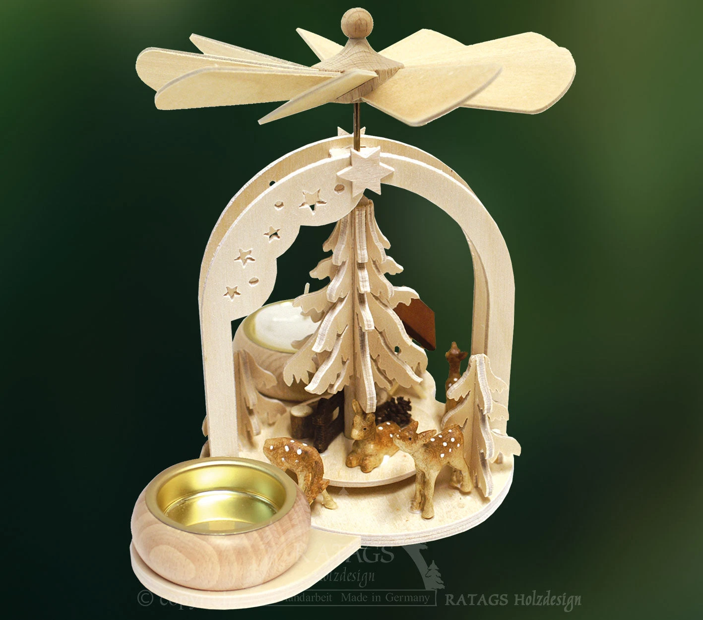 9938-33 - Miniature Pyramid With Deer 1 9938-33 - Miniature Pyramid With Deer