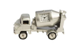 C437sil - Cement Truck Miniature Clock