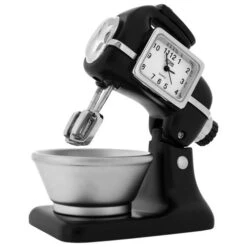 C1015BK - Kitchen Mixer Miniature Clock In Black