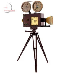 C1429 - Vintage Movie Camera Mini Clock