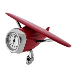 C258RD - Private Plane Miniature Clock In Red 1 C258RD - Private Plane Miniature Clock In Red