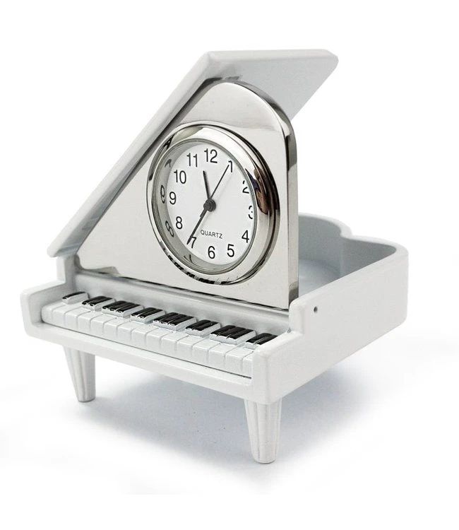 C3018 - Silver Grand Piano Miniature Clock 1 C3018 - Silver Grand Piano Miniature Clock