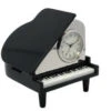 C3018BK - Black Grand Piano Miniature Clock