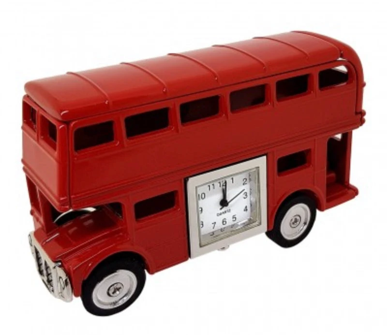 C1008RD - London Double Decker Bus Mini Clock 1 C1008RD - London Double Decker Bus Mini Clock