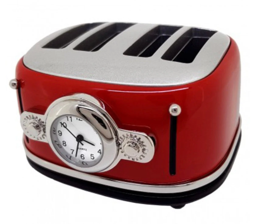 C1254RD - Kitchen Toaster Miniature Clock 1 C1254RD - Kitchen Toaster Miniature Clock