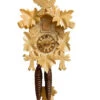 KU1000na - 1 Day Five Leaf One Bird Cuckoo Clock - Natural