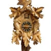 KU1013ge - 1 Day 7 Leaf 3 Bird Cuckoo Clock With Burned Finish