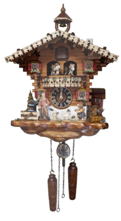 KU6214QM - Quartz Cuckoo Clock With Dancers & Water Wheel