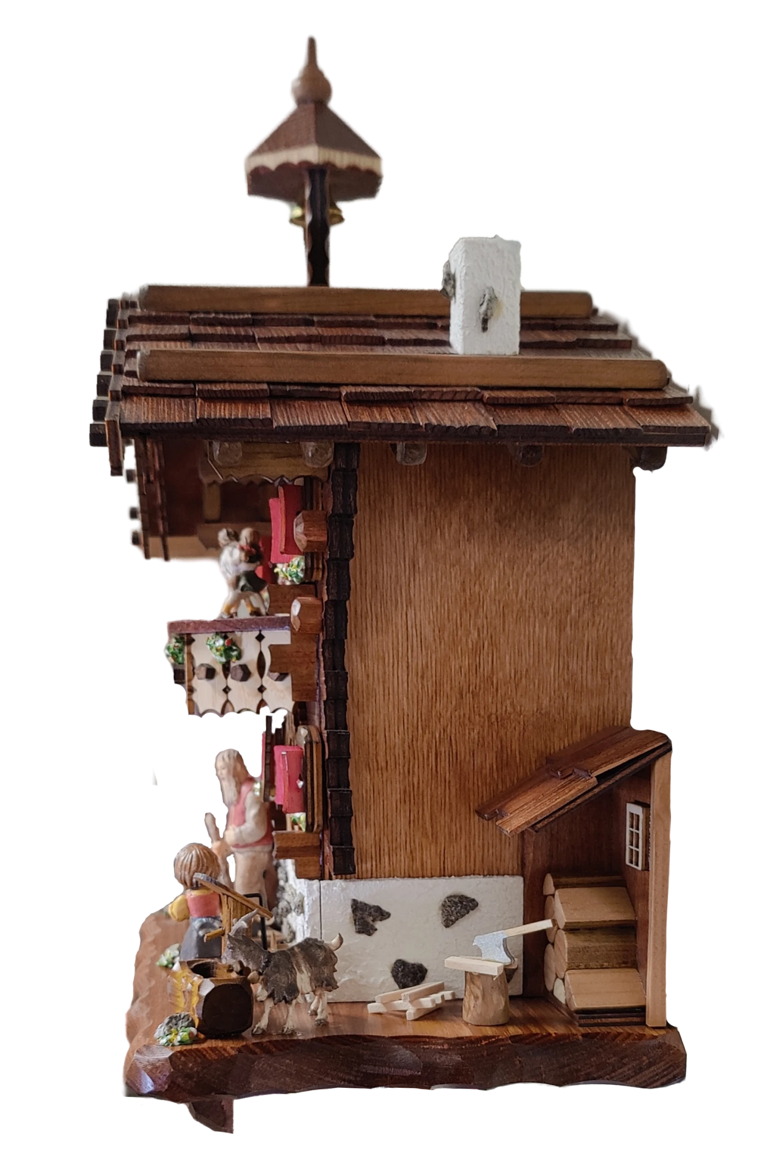 KU6214QM - Quartz Cuckoo Clock With Dancers & Water Wheel 2 KU6214QM - Quartz Cuckoo Clock With Dancers & Water Wheel - Image 2