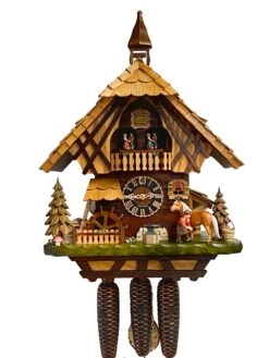 KU8219M - 8 Day Musical Chalet With Blacksmith & Horse
