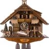 KU8230M- 8 Day Musical Chalet Cuckoo Clock With Log Puller And Saw Mill