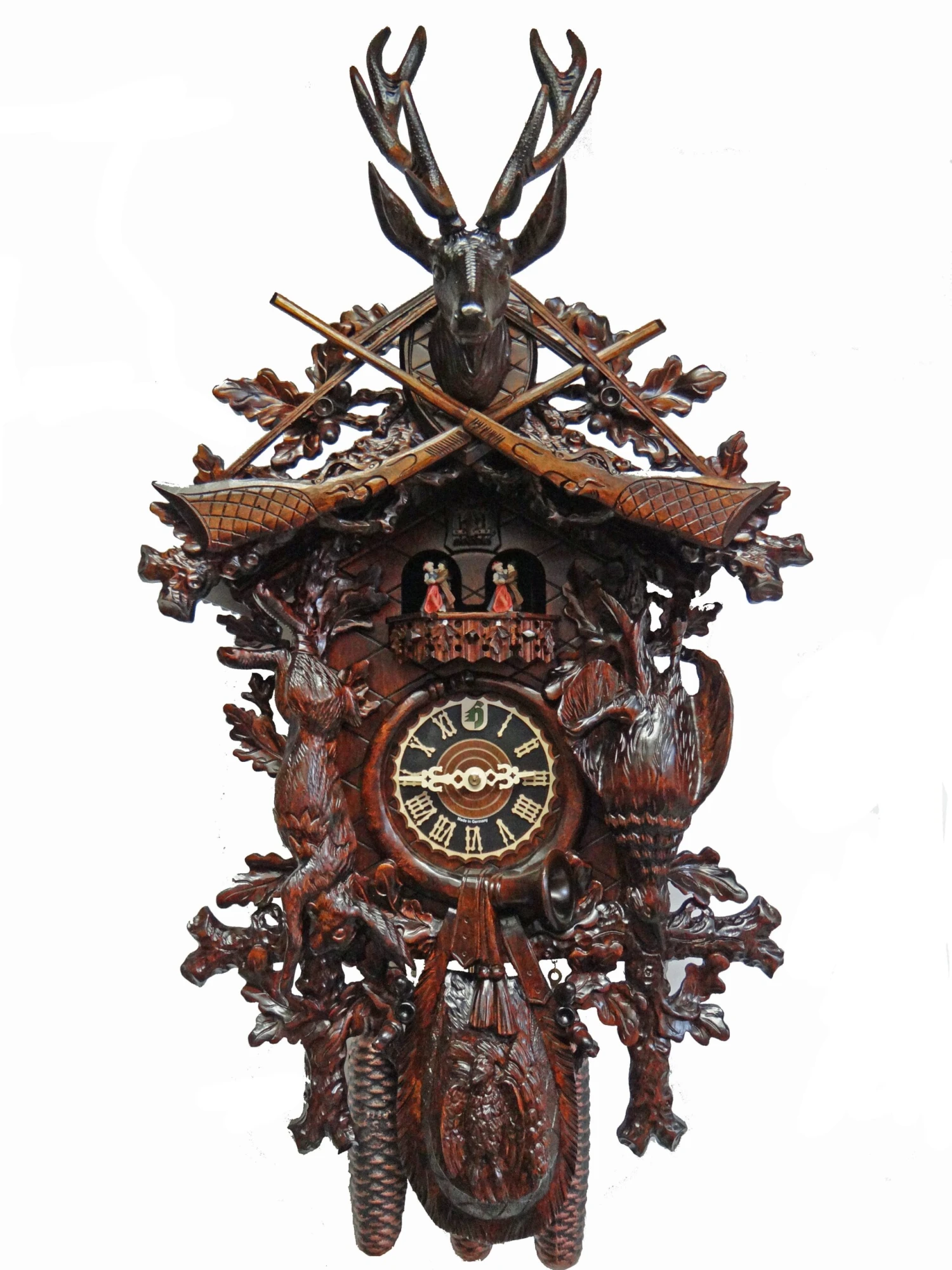 KU82616M - 8 Day Musical "Trophy" Dead Animal Hunter Cuckoo 1 KU82616M - 8 Day Musical "Trophy" Dead Animal Hunter Cuckoo