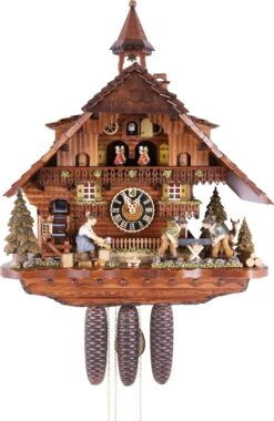 KU8275M - 8 Day Musical Chalet With Woodchopper And Sawyers