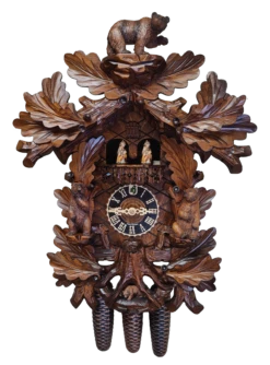 KU87315M - 8 Day Musical Chalet Style Cuckoo Clock With Standing Bears