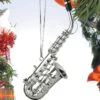 OSSA10 - Silver Saxophone Ornament