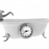 C1177WH - Vintage Clawfoot Tub Miniature Clock