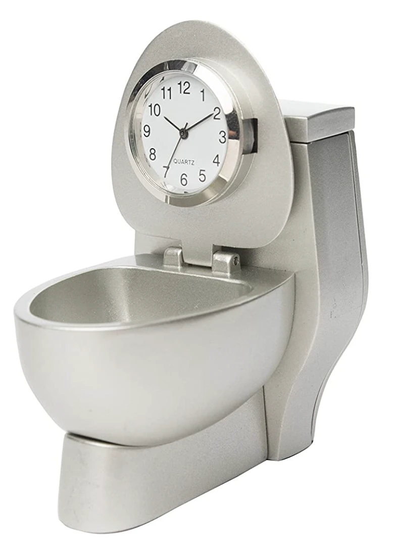 C3200 - Silver Toilet Miniature Clock 1 C3200 - Silver Toilet Miniature Clock