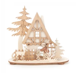 201/253 - Candle Holder With Forest Motif