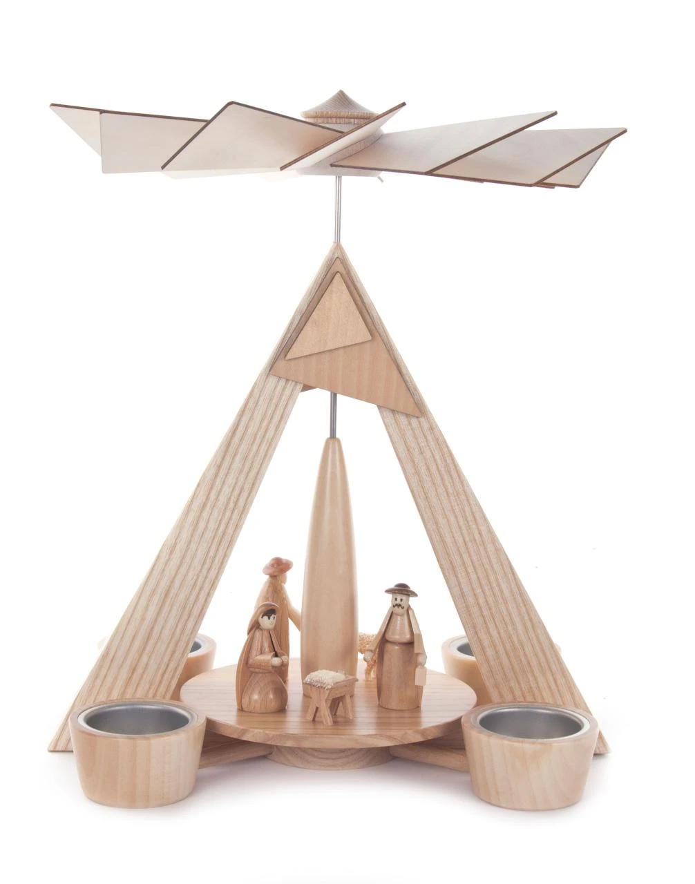 085/885/1 -Modern Style Natural Pyramid With Nativity Scene (Tealights) 1 085/885/1 -Modern Style Natural Pyramid With Nativity Scene (Tealights)