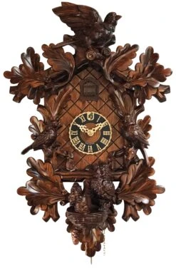 KU1584 - 1 Day Cuckoo With Birds, Oak Leaves & Nesting Owls