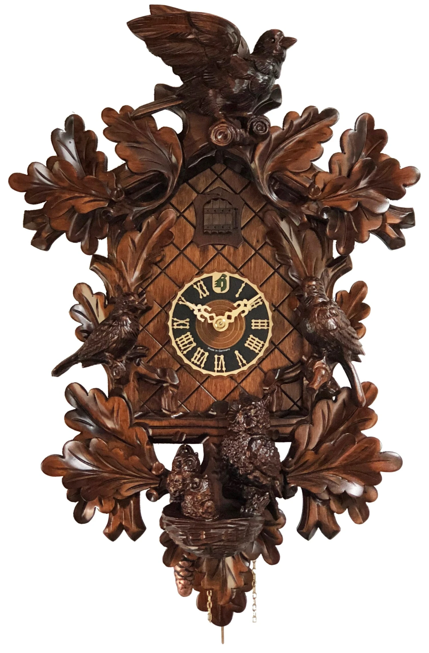 KU1584 - 1 Day Cuckoo With Birds, Oak Leaves & Nesting Owls 1 KU1584 - 1 Day Cuckoo With Birds, Oak Leaves & Nesting Owls