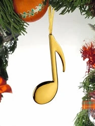 OG8N - Gold 8th Note Ornament