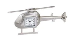 816SIL - Silver Helicopter Miniature Clock
