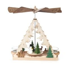 085/833 - Pyramid With Snowman & Trees