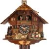 KU638M - 1 Day Musical Kissing Couple Chalet Cuckoo Clock