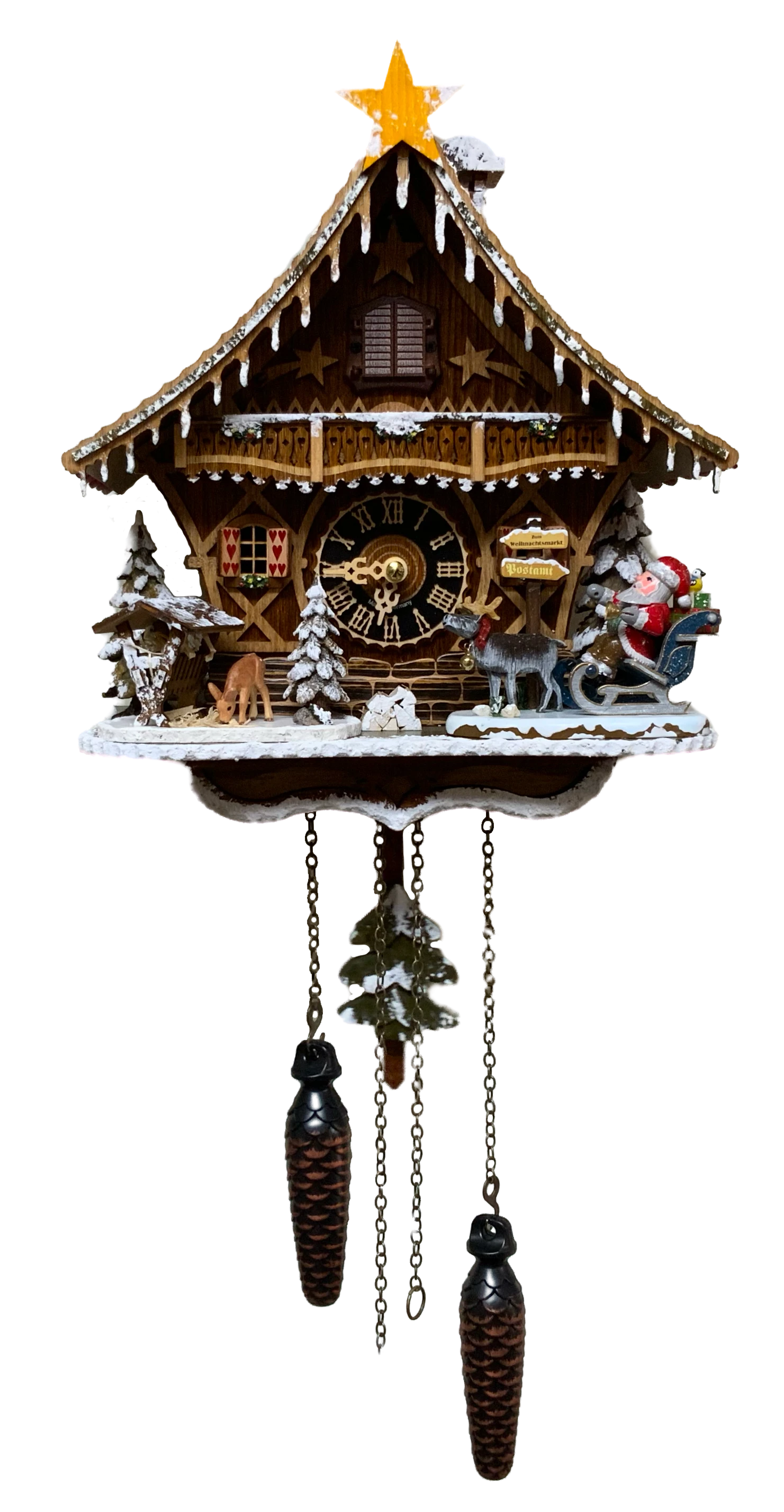 KU6706QM - Quartz Musical Chalet With Christmas Motif 1 KU6706QM - Quartz Musical Chalet With Christmas Motif