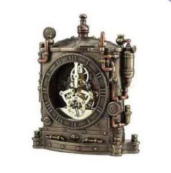 Steampunk Skeletal Table Clock